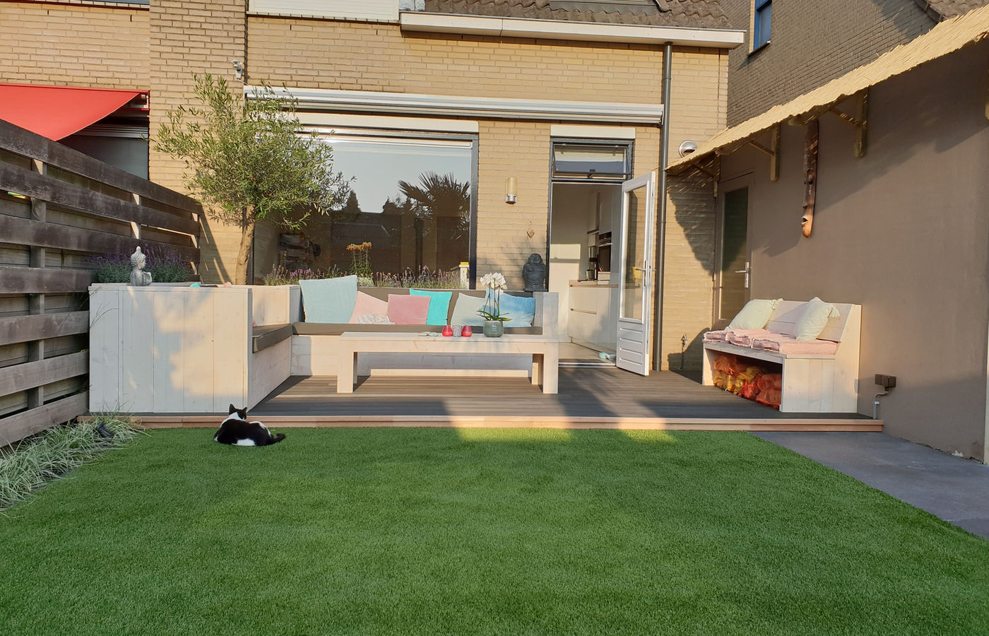 Detail van een onderhouden tuin